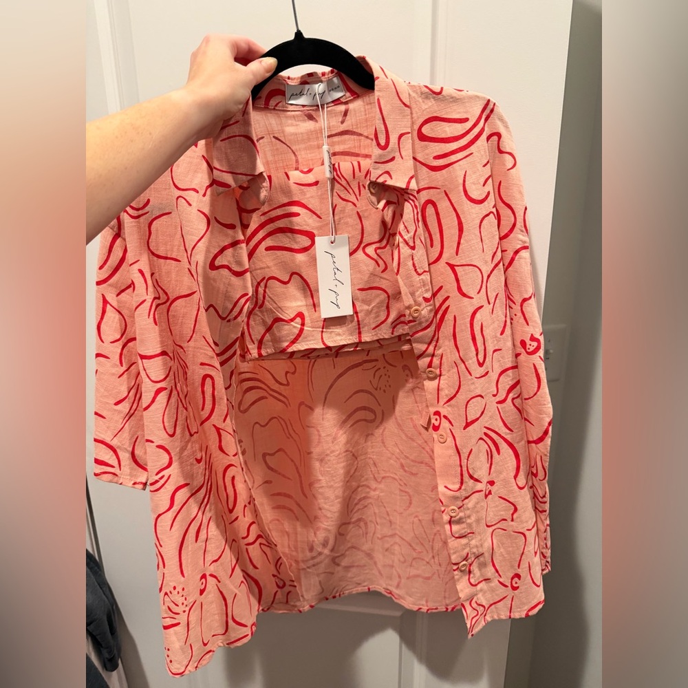 NWT Petal & Pup Linen blend Set